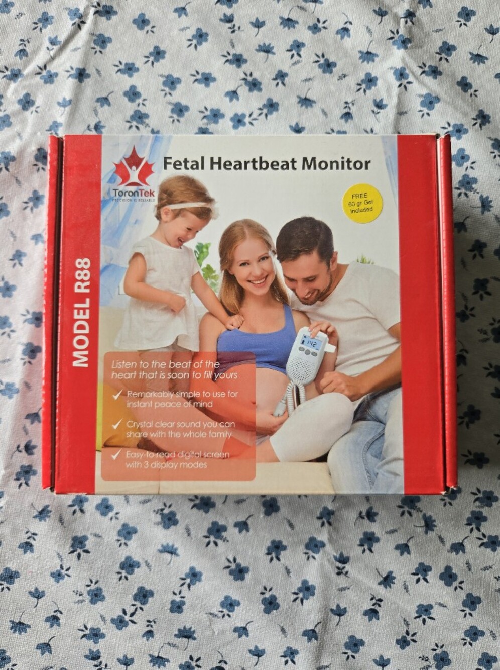 ToronTek R88 Fetal Heartbeat Monitor Doppler + Unopened Gel | Tested & Working